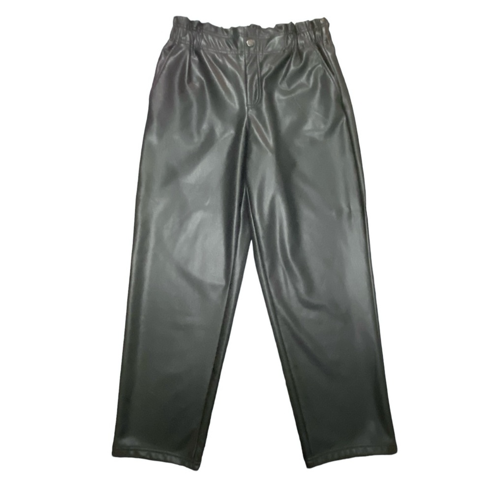LOFT Black Faux Leather Lined Pants- Medium